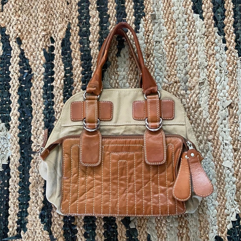 Kate Landry Canvas and Leather Purse
